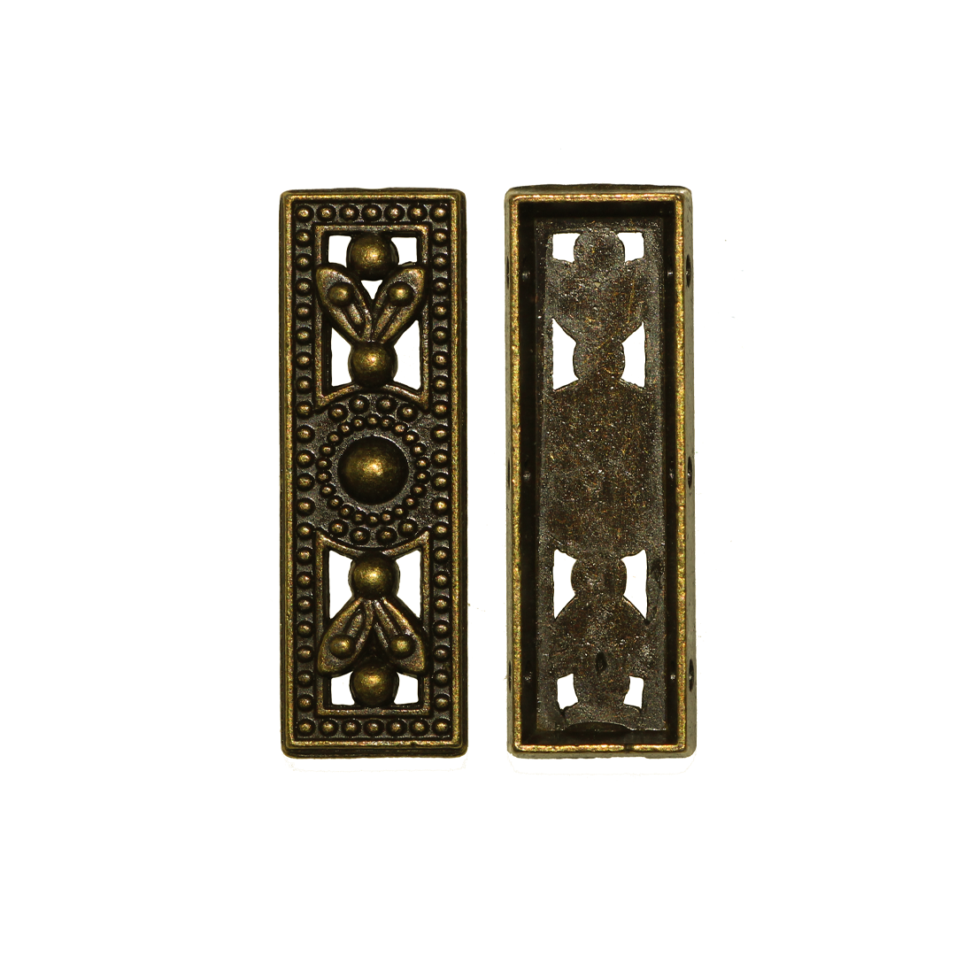 Spacers, 3 Loops Barrel Bar, Alloy, 25mm x 8mm x 4.5mm, Sold Per pkg of 8, Available in Multiple Colours