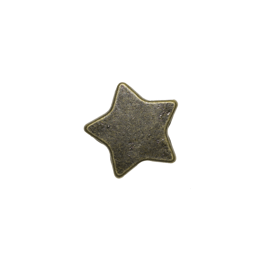 Spacers, Star, Brass, Alloy, 13mm x 13mm, Sold Per pkg of 8