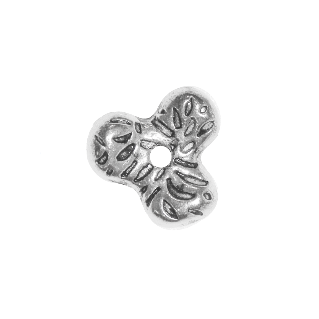 Spacers, Irregular, Silver, Alloy, 11.5mm x 11.5mm, Sold Per pkg of 8