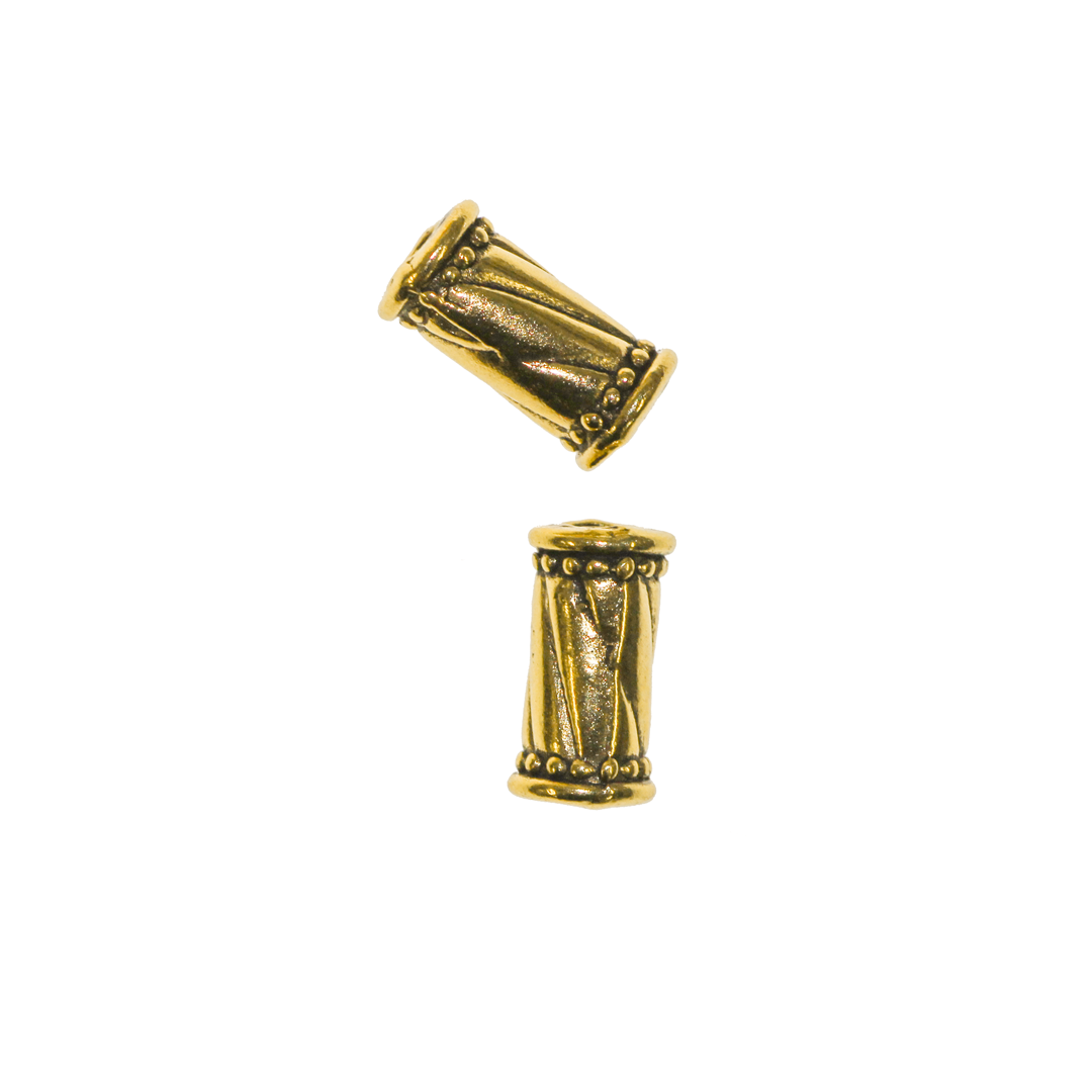 Spacers, Tube Spacer, Alloy, Antique Gold, 10mm x 5mm, Sold Per pkg of 20
