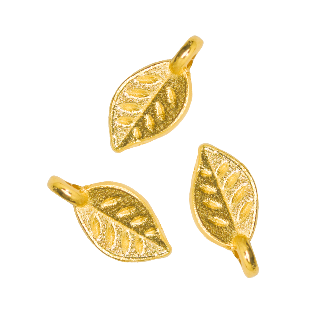 Charms, Leaf, Alloy, 10mm x 5mm x 1.5mm, Sold Per pkg of 30, Available in Multiple Colours