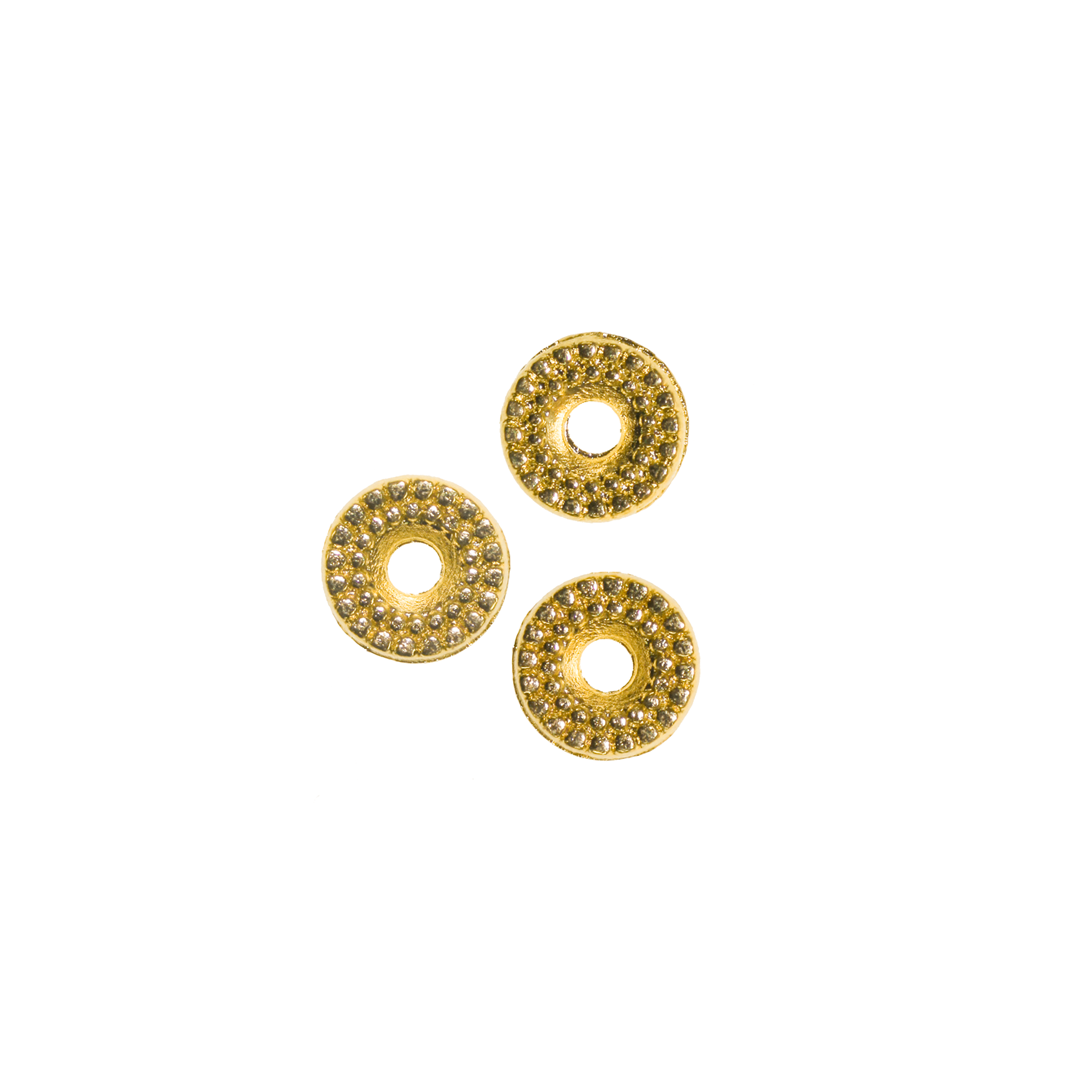 Spacers, Flat Round, Gold, Alloy, 8mm x 2mm, Sold Per pkg of 28