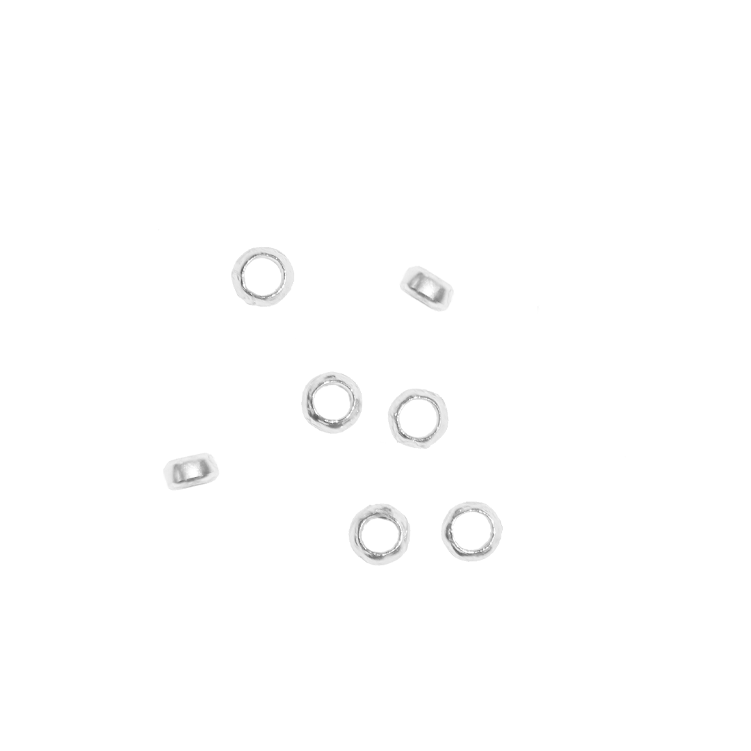 Spacer Bead, Rondelle, Silver, Alloy, 2.7mm, 1.8mm hole, Approx 100 pcs/bag