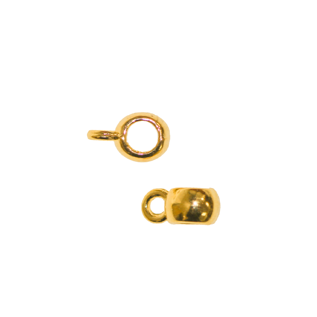 Charm Holder, Plain, Gold, Alloy, 8.5mm x 4mm, Sold Per pkg of 32