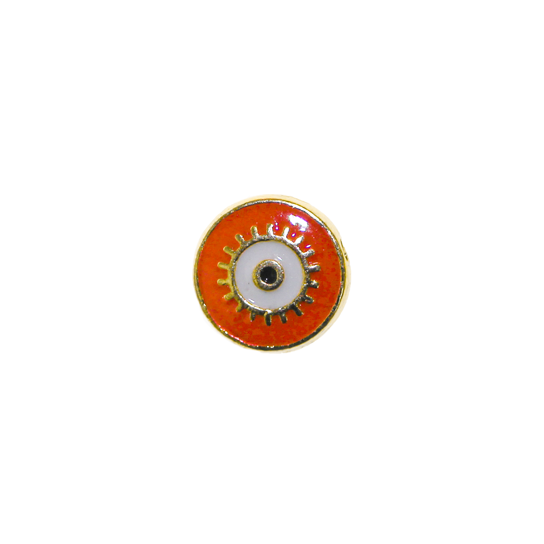 Spacers, Assorted Evil Eye, Gold, Alloy, Sold Per pkg of 8