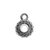 Charm Holder, Rondelle, Alloy, 12mm x 9mm, Sold Per pkg of 12, Available in Multiple Colours