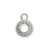 Charm Holder, Rondelle, Alloy, 12mm x 9mm, Sold Per pkg of 12, Available in Multiple Colours