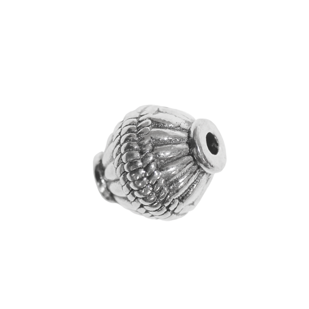 Spacers, Barrel, Silver, Alloy, 9mm x 9.5mm, Sold Per pkg of 10