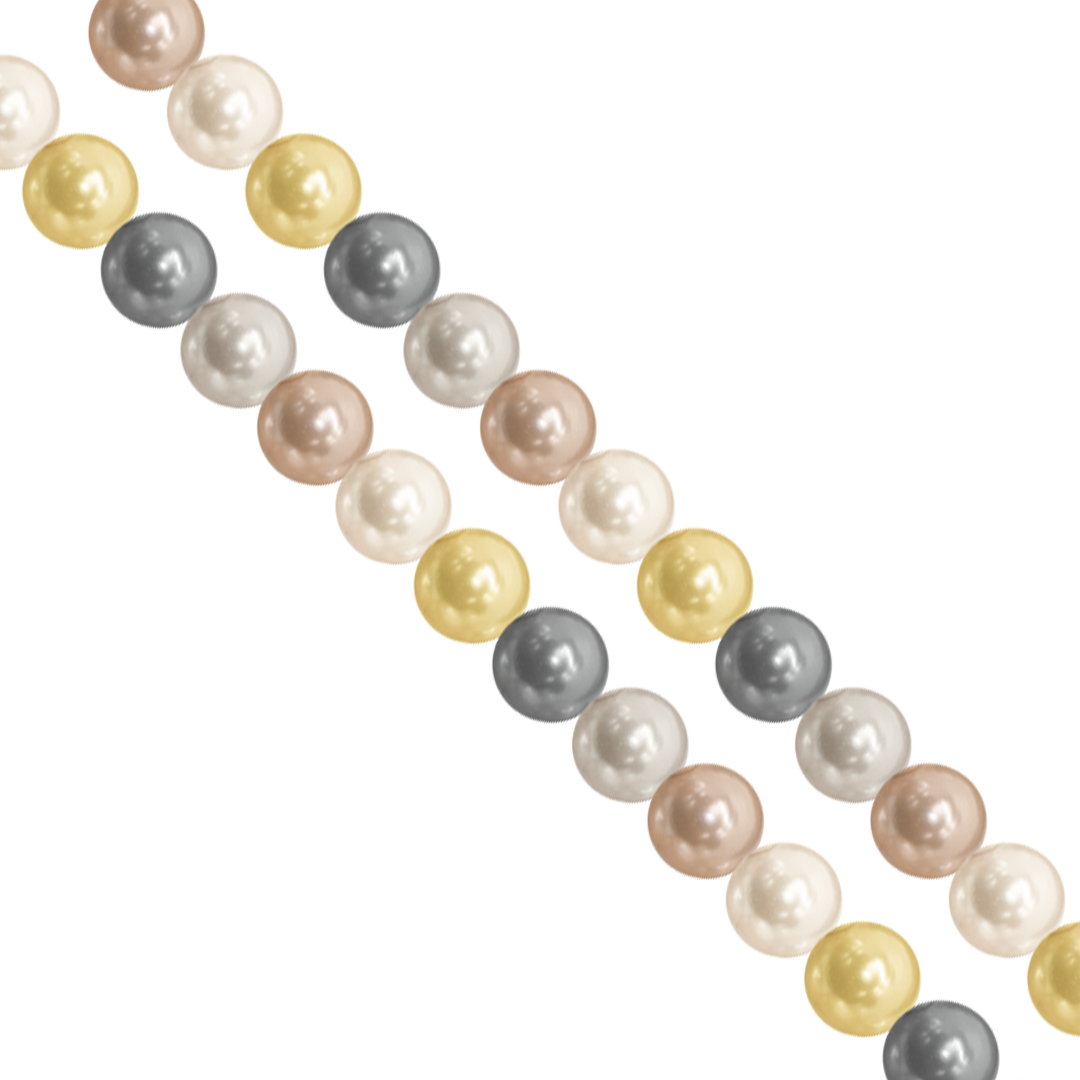 Shell Pearls, 14mm, Approx 25 pcs per strand, Available in Multiple Colours