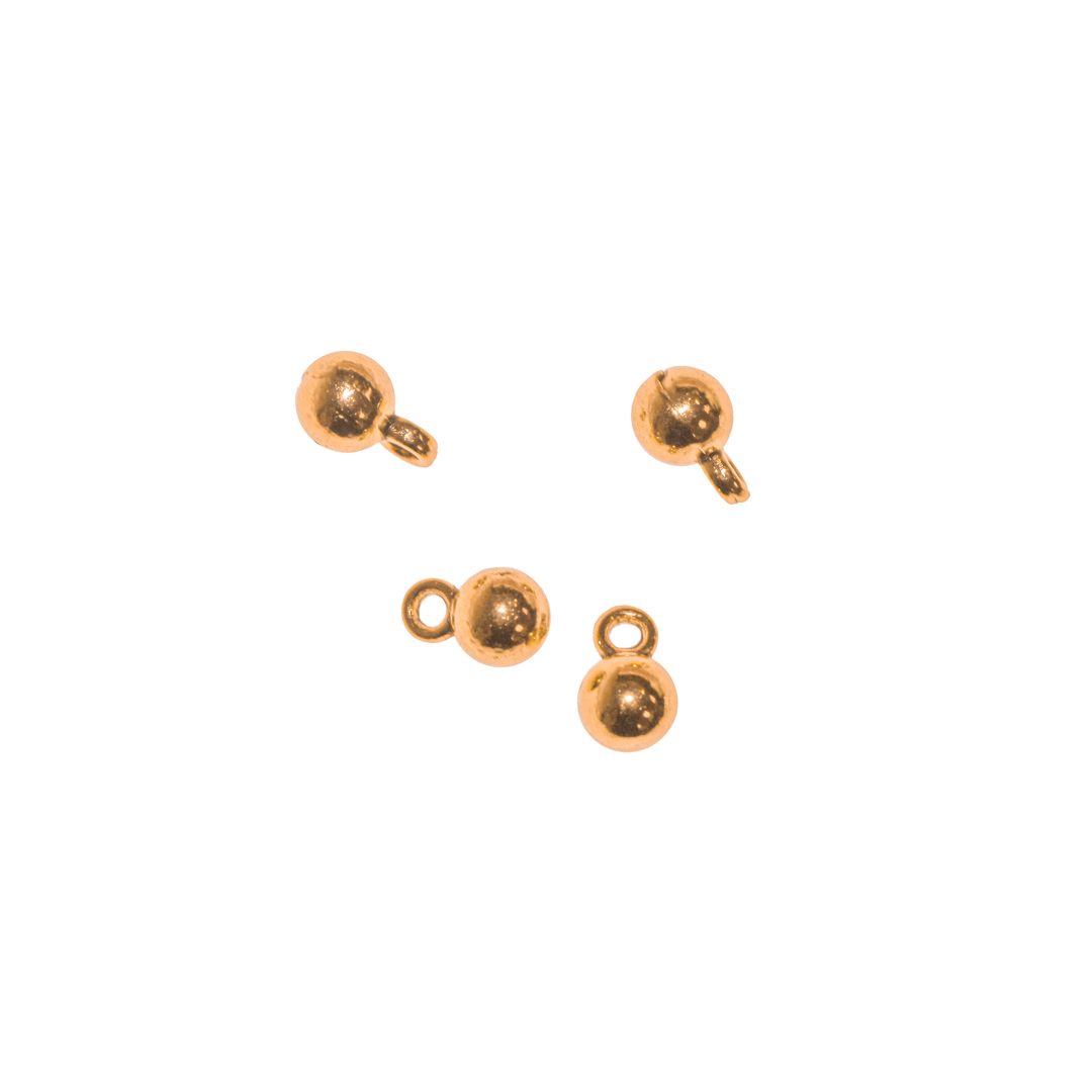 Charms, Ball Bead, Alloy, 6mm x 4mm, Sold Per pkg of 40, Available in Multiple Colours