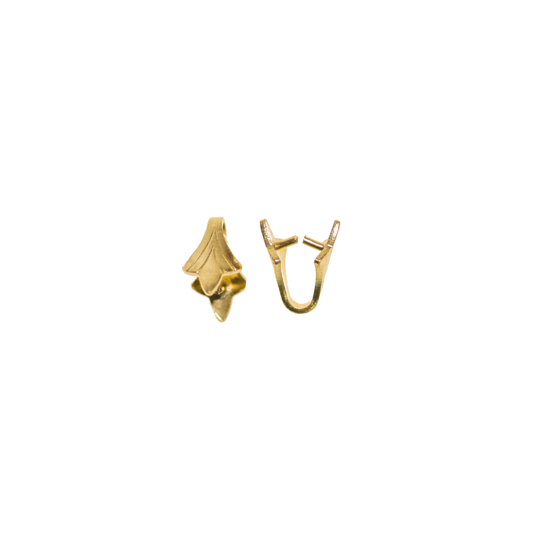 Bail, Pinch Leaf Bail, 14K Gold Filled, 6mm x 5mm - 1pc