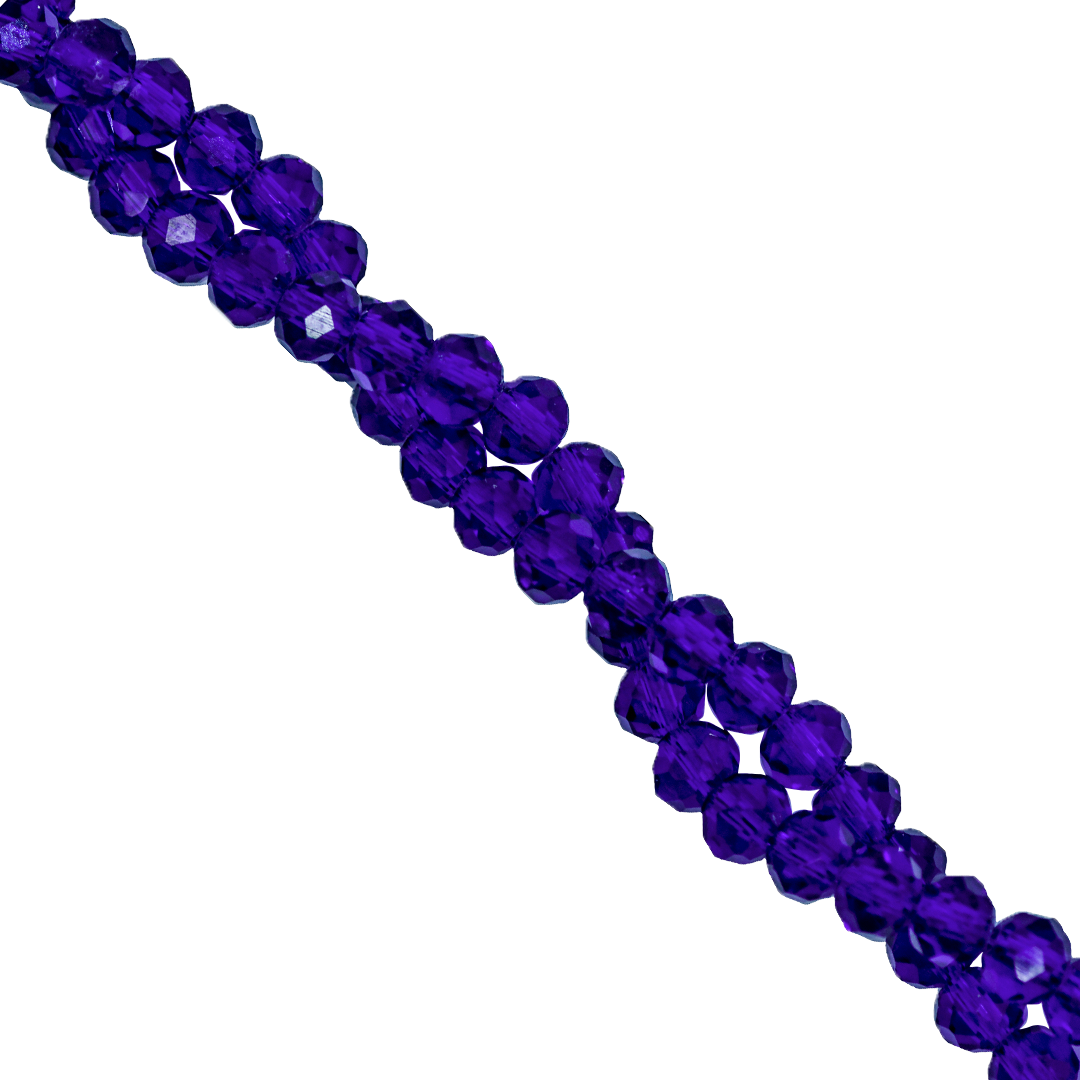 Glass Crystal Beads, Rondelle, Faceted, 6mm, Approx 80 pcs per strand, Available in Multiple Colours
