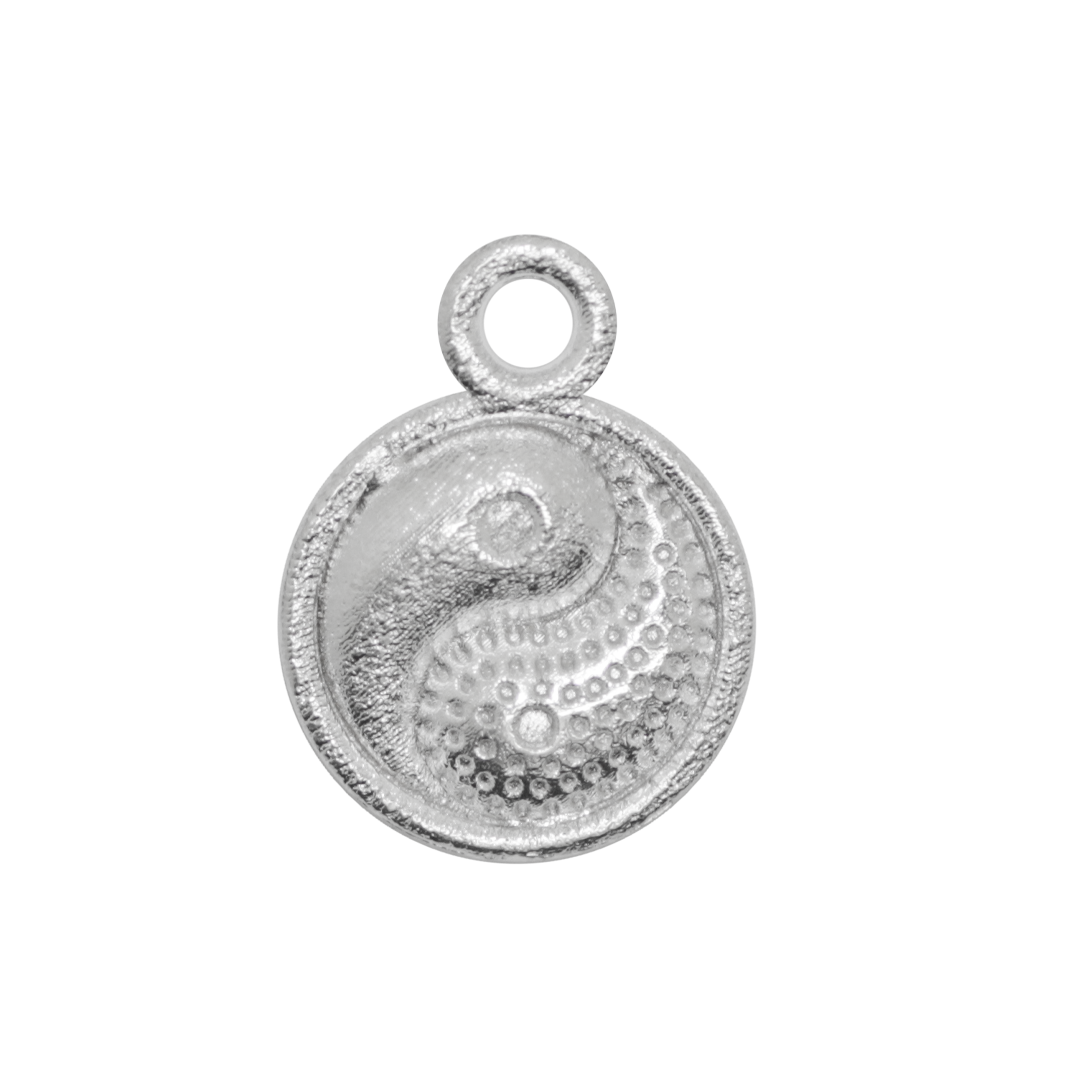 Charms, Yin Yang, Alloy, 13mm x 10mm x 2mm, Sold Per pkg of 20, Available in 2 Colours