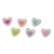 Plastic Beads Bulk Bag, Heart, Faceted, 14mm x 15.5mm, Transparent, Mixed Colours, Sold Per pkg of Approx 130+