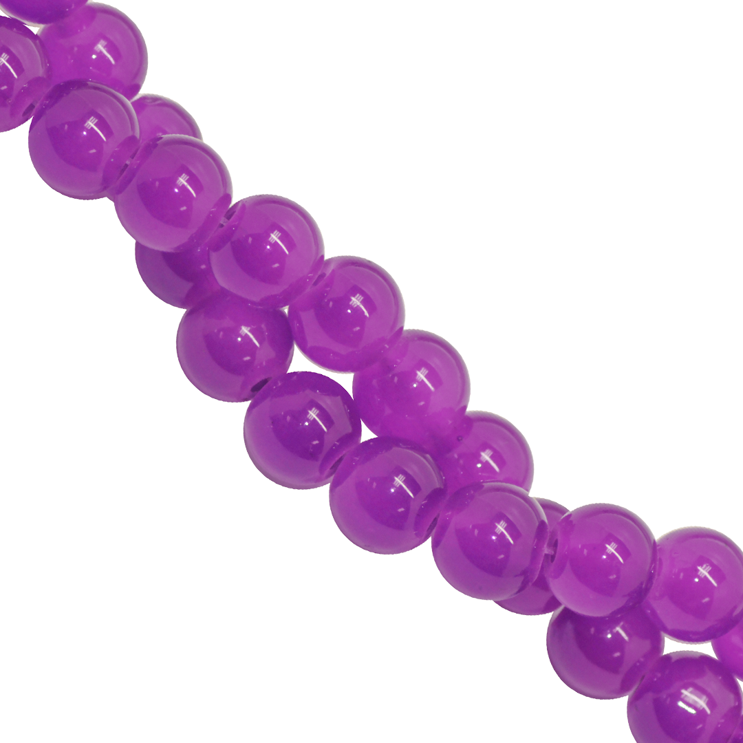 Glass Beads, 8mm, Approx 95 pcs per strand, Available in Multiple Colours