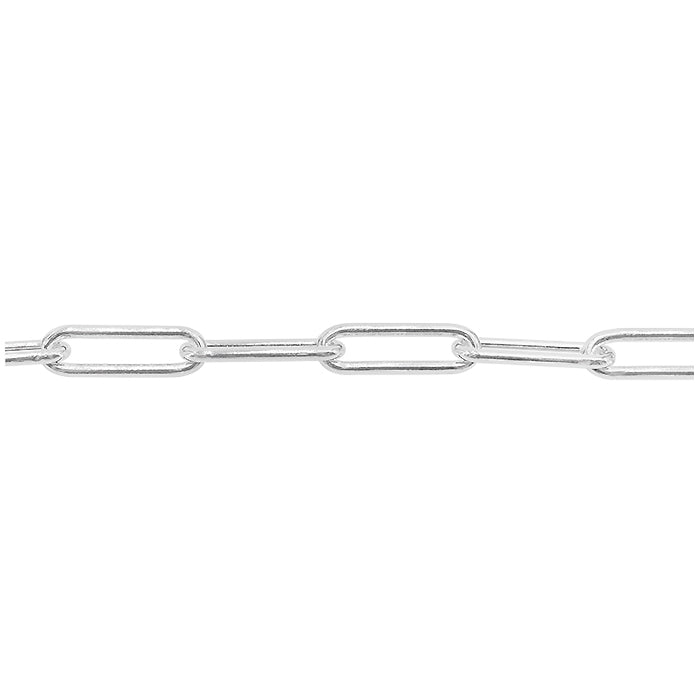 Chain, Paperclip Chain Bracelet, Sterling Silver, Available in Multiple Sizes - 1pc