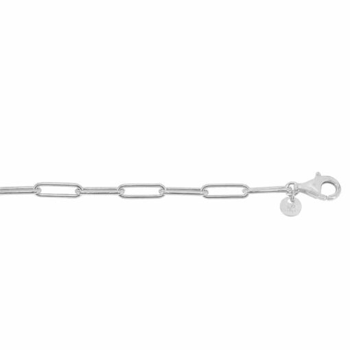 Chain, Paperclip Chain Bracelet, Sterling Silver, Available in Multiple Sizes - 1pc