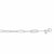 Chain, Flat Paperclip Chain Bracelet, Sterling Silver, 7.5 inches - 1pc