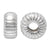 Spacer, Corrugated Roundel Bead, Sterling Silver, 5mm & 6mm.