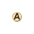Spacer, Alphabet, Round, Flat, Gold, Alloy, 8mm, Sold Per pkg of 5