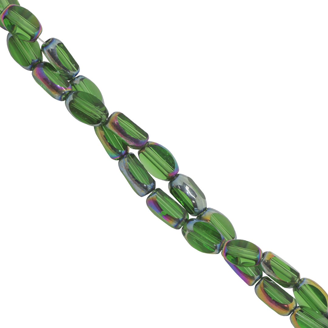 Glass Rice Beads, Transparent, 7mm x 3.5mm, Approx 45 pcs per strand, Available in Multiple Colours