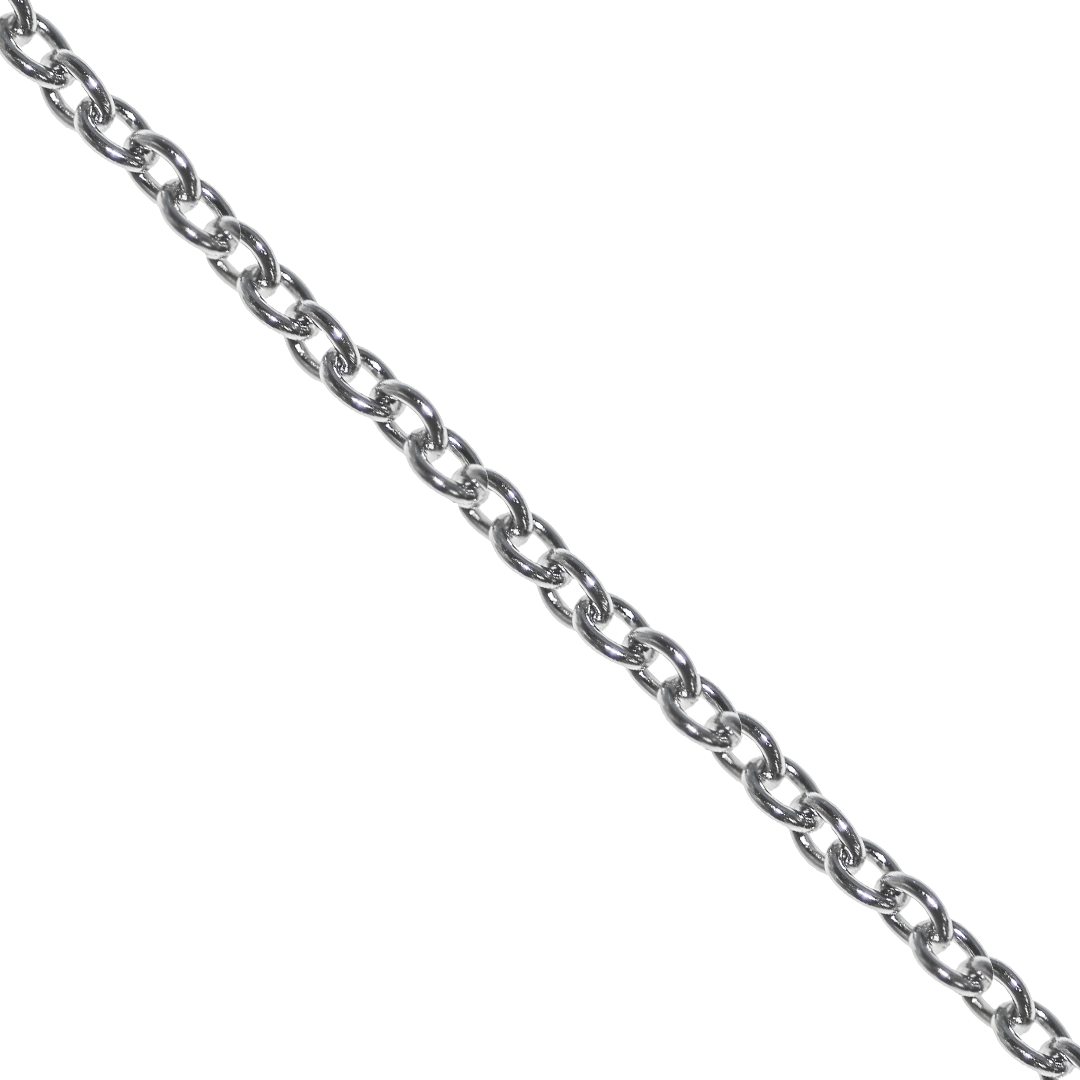 Chains, 304 Stainless Steel, Cable Chain, 2.5mm x 2mm x 1mm loop - Sold per Meter