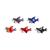 Connector, Shark, Enameled, Silver, Alloy, 15.5mm x 28.5mm x 2mm, Sold Per pkg of 8, Available in Multiple Colours