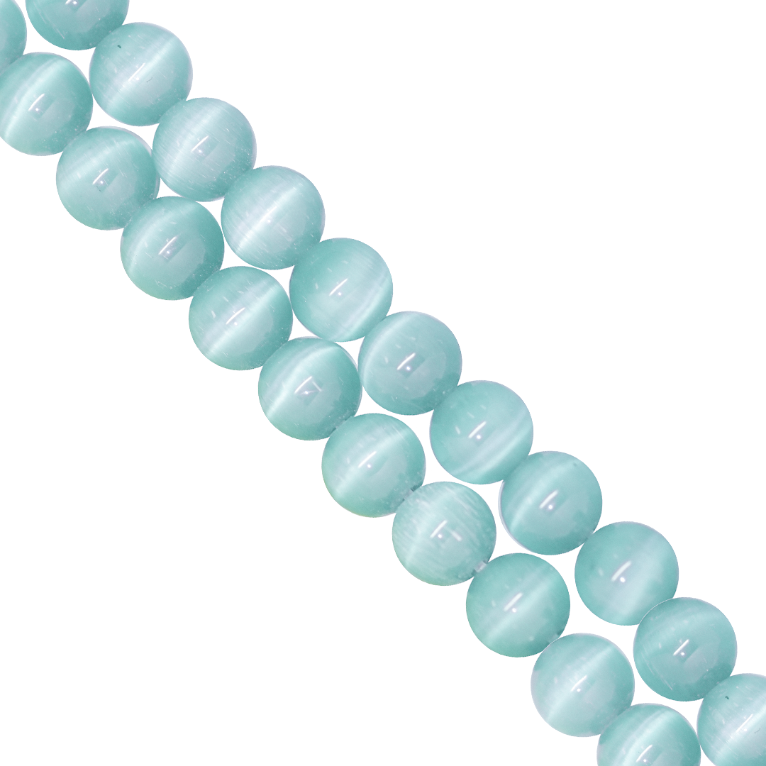 Cats Eye, Glass Beads, Available in 3 Sizes and 12 Colours