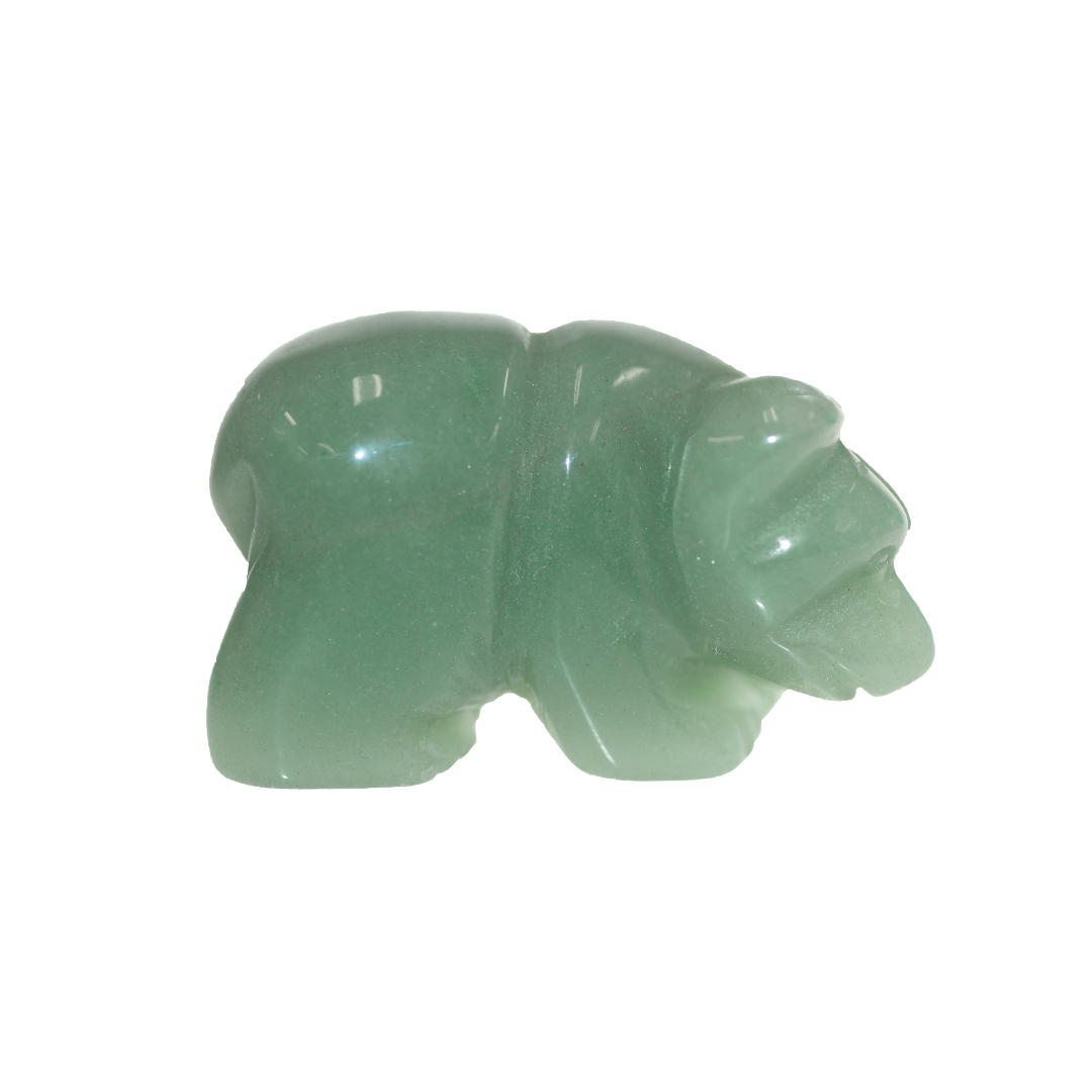 Bear Stone, Semi-Precious Stone, Approx 49mm x 30mm, No Hole, Sold Per pkg of 1, Available in Multiple Gemstones