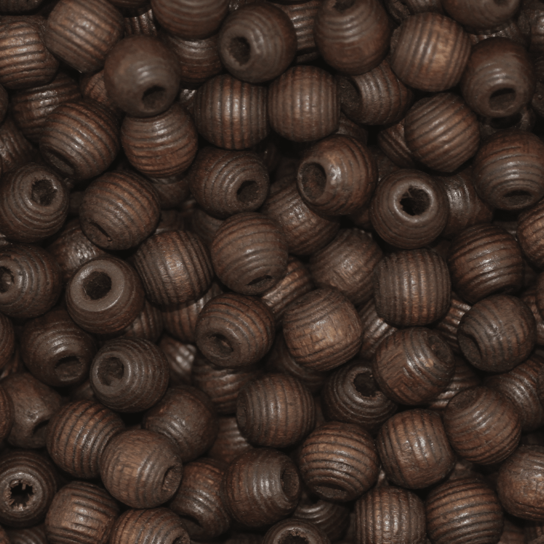 Wood Beads, Beehive, Round, Dark Brown, 10mm, Sold Per pkg of Approx 250