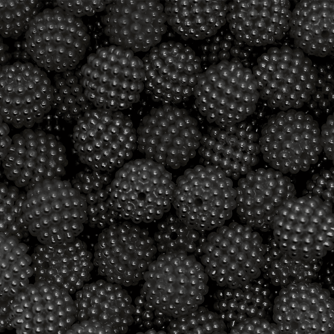 Plastic Berry Bead Bulk Bag, 13.5mm, Sold Per pkg of Approx 150+, Available in Multiple Colours