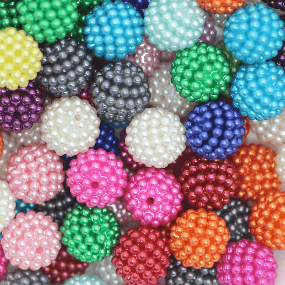 Plastic Berry Bead Bulk Bag, 13.5mm, Sold Per pkg of Approx 150+, Available in Multiple Colours