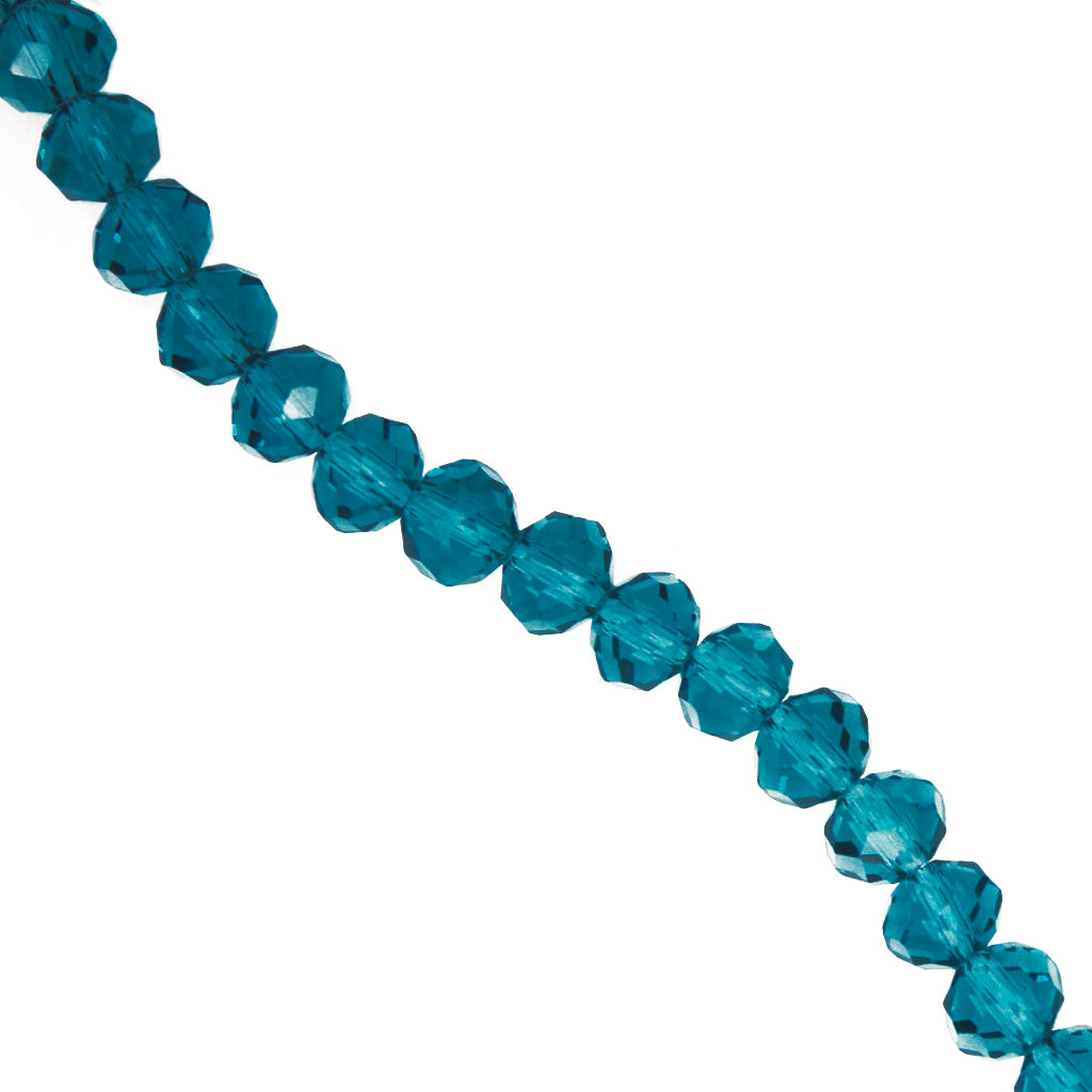 Glass Crystal Beads, Rondelle, Faceted, 6mm, Approx 80 pcs per strand, Available in Multiple Colours