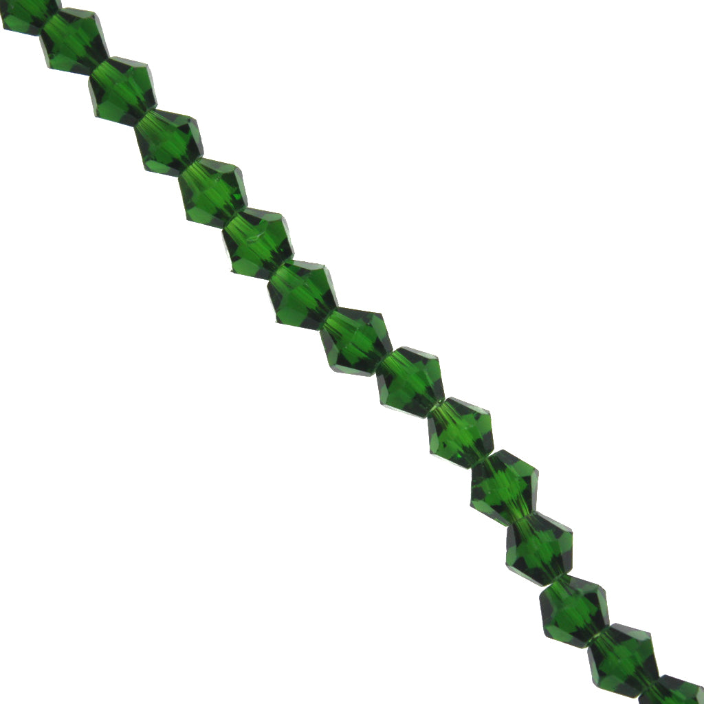 Glass Crystal, Bicone, 6mm, Approx 45 pcs per strand, Available in Multiple Colours