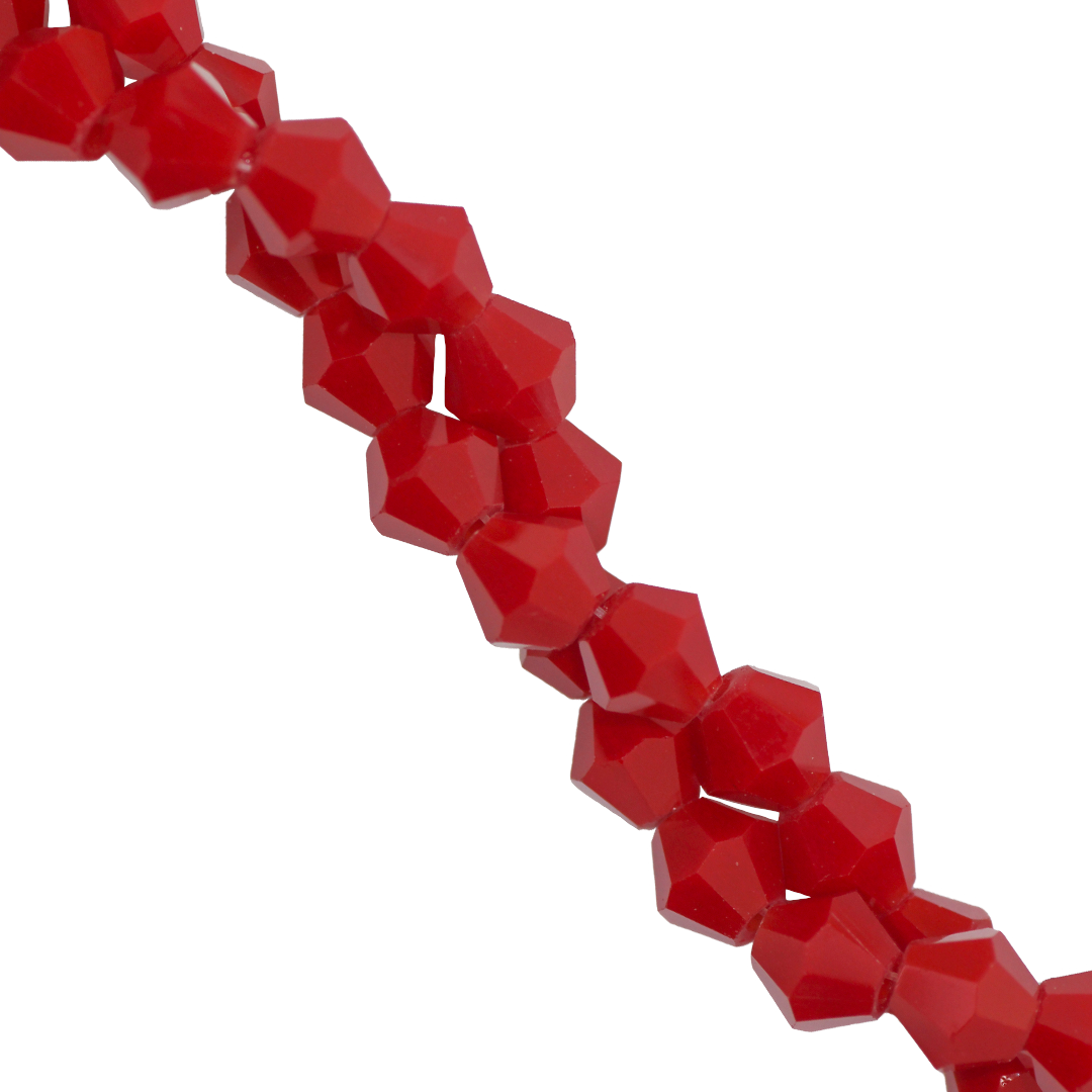 Glass Crystal, Bicone, 6mm, Approx 45 pcs per strand, Available in Multiple Colours