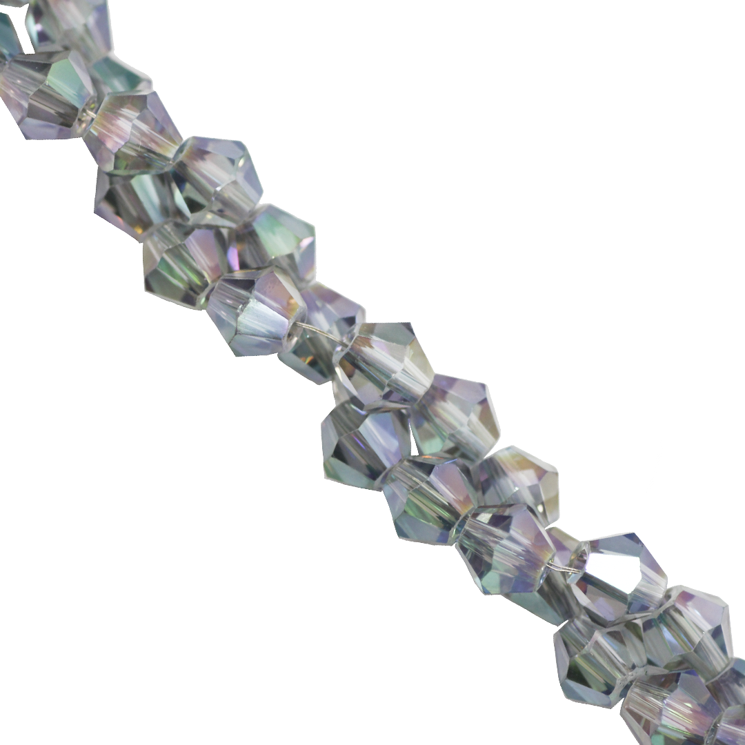 Glass Crystal, Bicone, 6mm, Approx 45 pcs per strand, Available in Multiple Colours