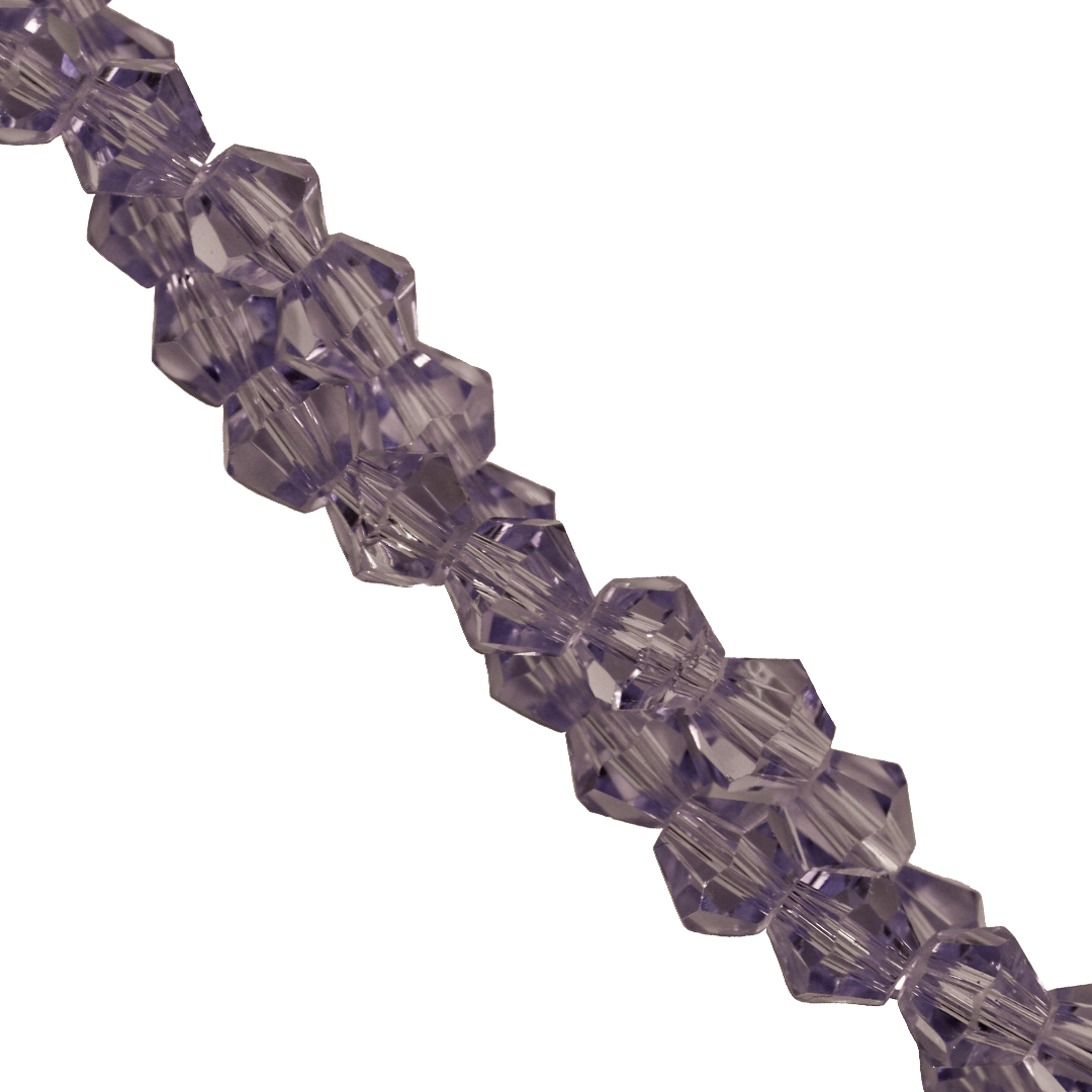 Glass Crystal, Bicone, 6mm, Approx 45 pcs per strand, Available in Multiple Colours