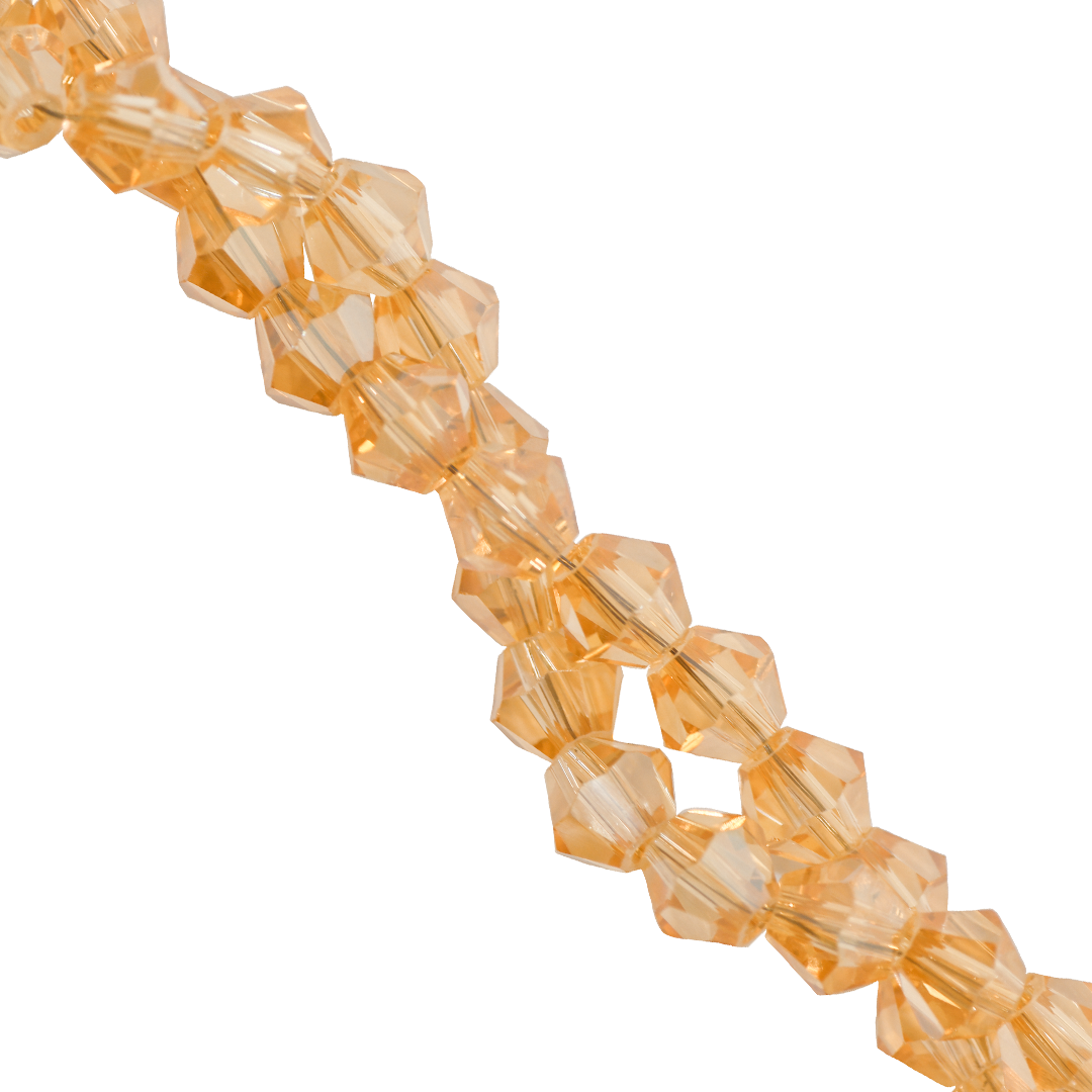 Glass Crystal, Bicone, 6mm, Approx 45 pcs per strand, Available in Multiple Colours