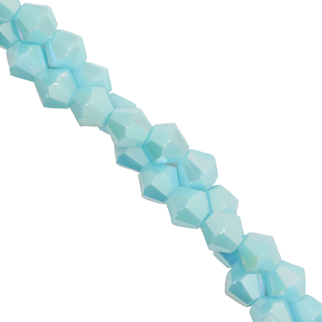 Glass Crystal, Bicone, 6mm, Approx 45 pcs per strand, Available in Multiple Colours