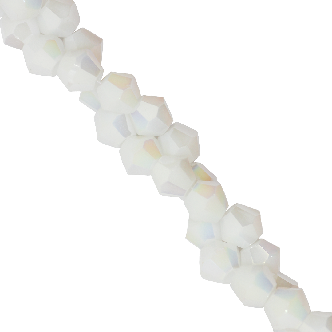 Glass Crystal, Bicone, 6mm, Approx 45 pcs per strand, Available in Multiple Colours