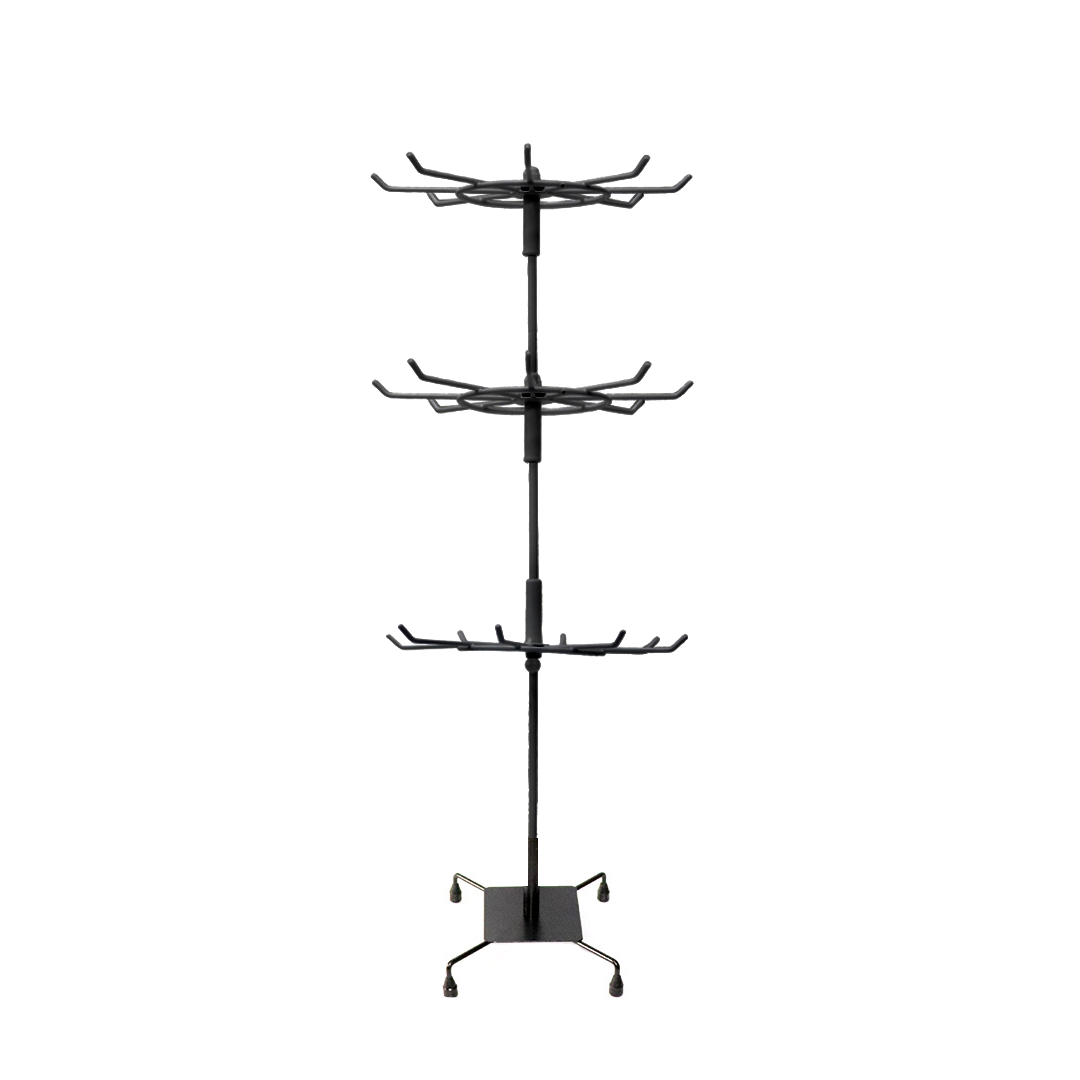Tools, Multipurpose Rotating Jewelry Tower, 29&quot; x 12&quot;, 30 Hangers for Necklaces, Bracelets, Keys Etc. Available in Black and White - 1 Stand