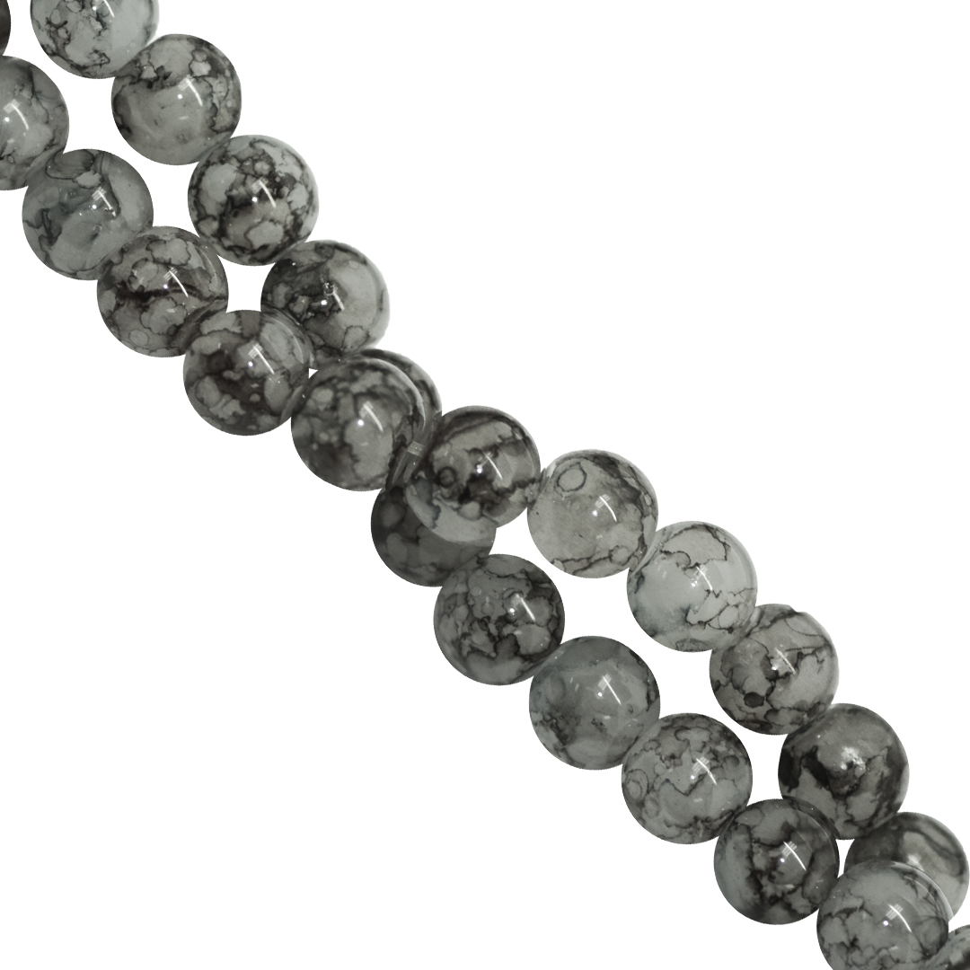 Marble Style Glass Beads, 6mm, Tie Dye, 140 pcs per strand, Available in Multiple Colours