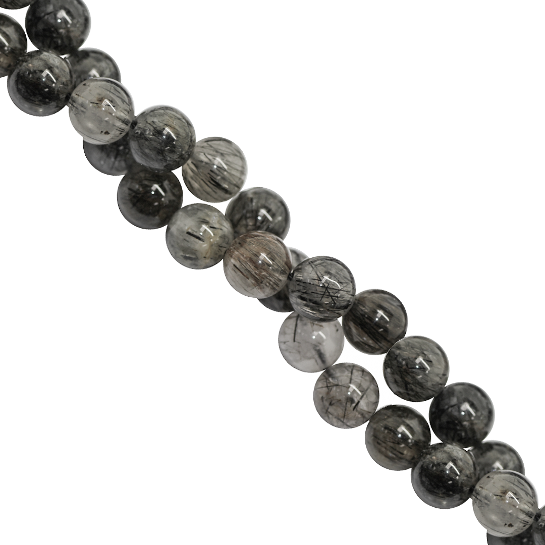Black Rutilated Quartz, Semi-Precious Stone, Available in Multiple Sizes