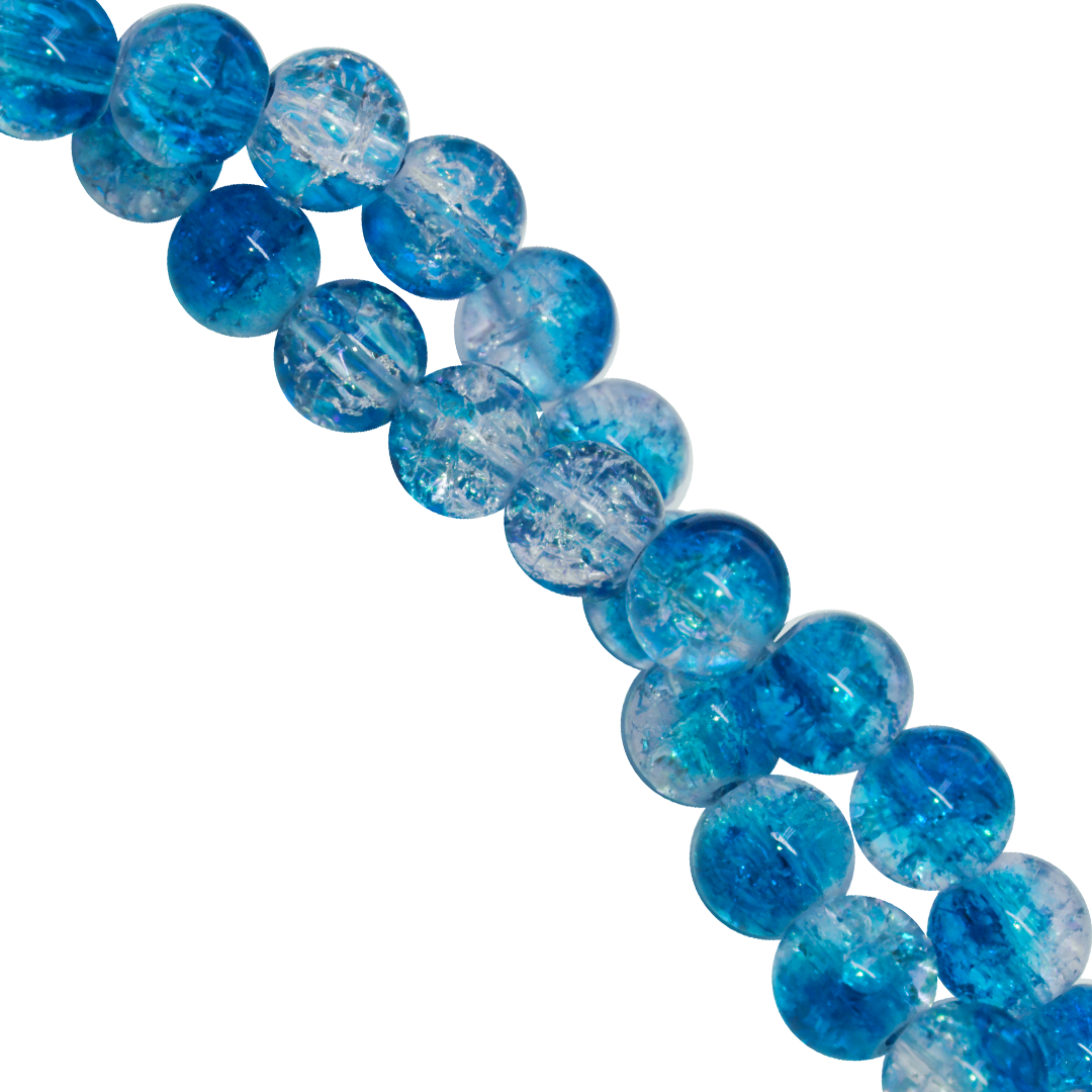 Marble Style Glass Beads, Cracked, 8mm, Approx 95 pcs per strand, Available in Multiple Colours