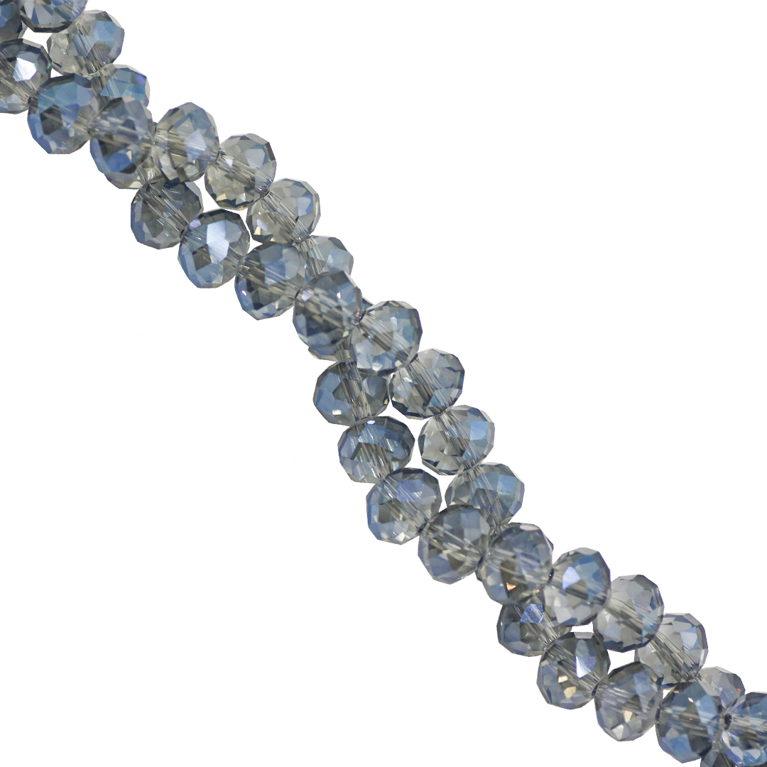 Glass Crystal Beads, Rondelle, Faceted, 6mm, Approx 80 pcs per strand, Available in Multiple Colours