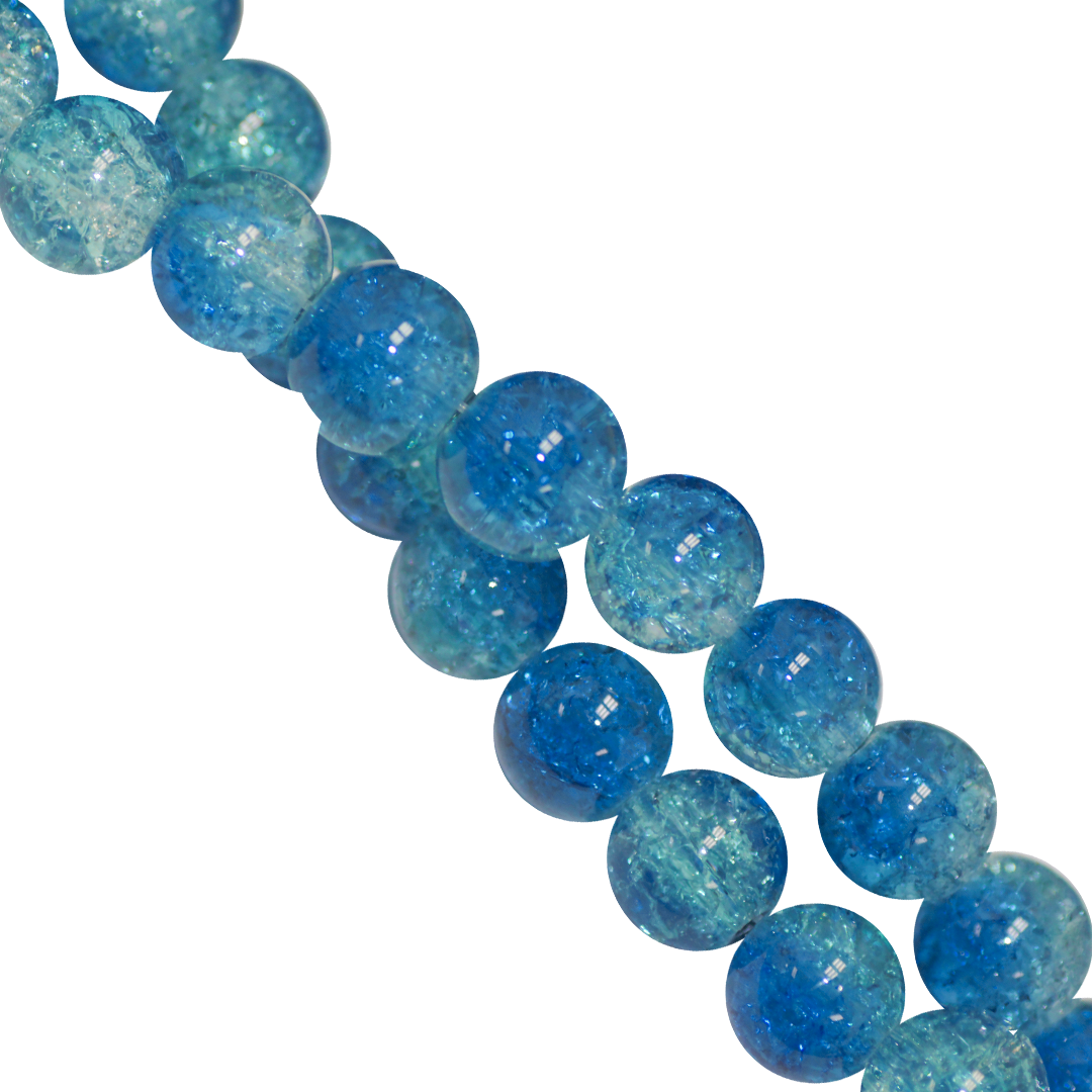 Marble Style Glass Beads, Cracked, 10mm, Approx 80 pcs per strand, Available in Multiple Colours