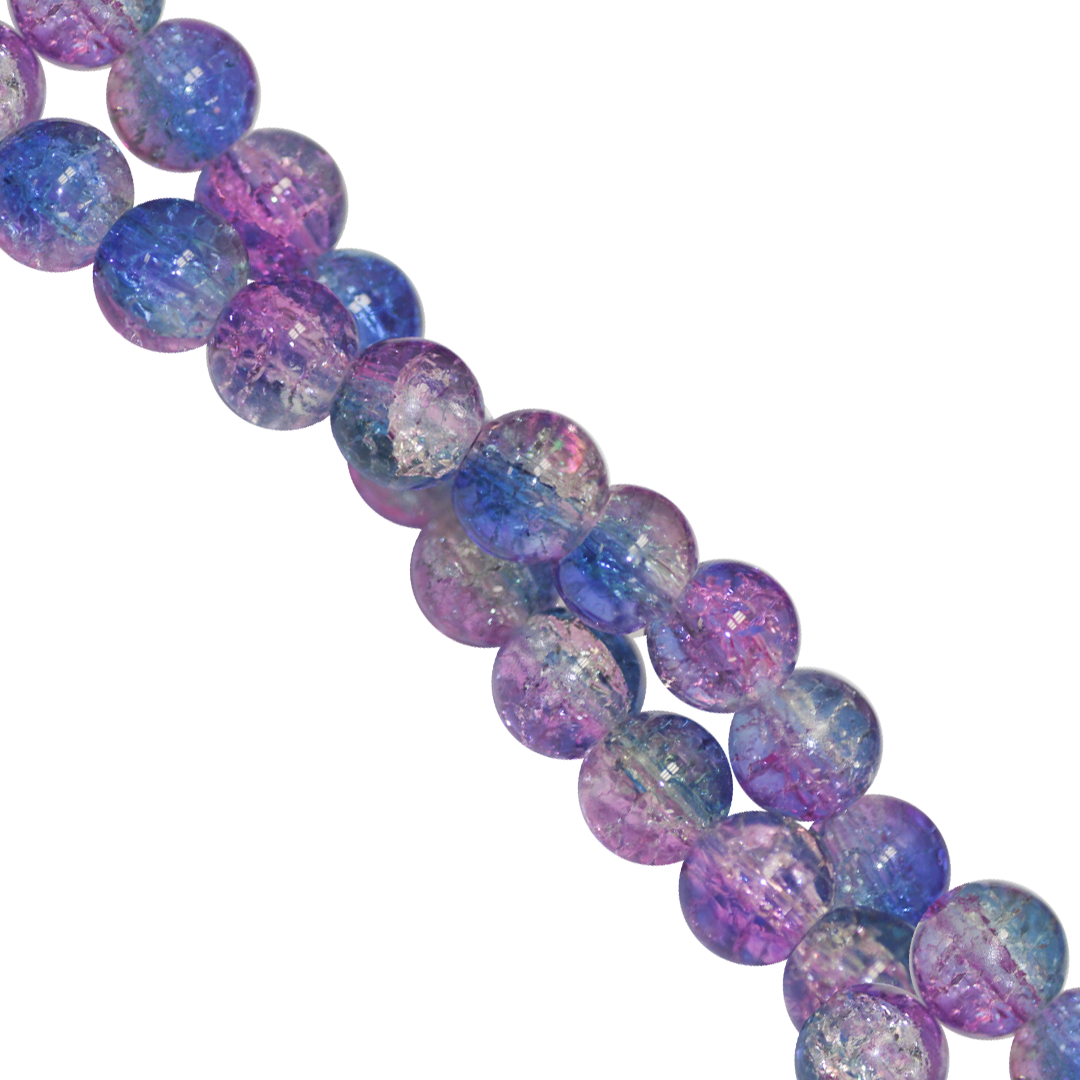 Marble Style Glass Beads, Cracked, 10mm, Approx 80 pcs per strand, Available in Multiple Colours