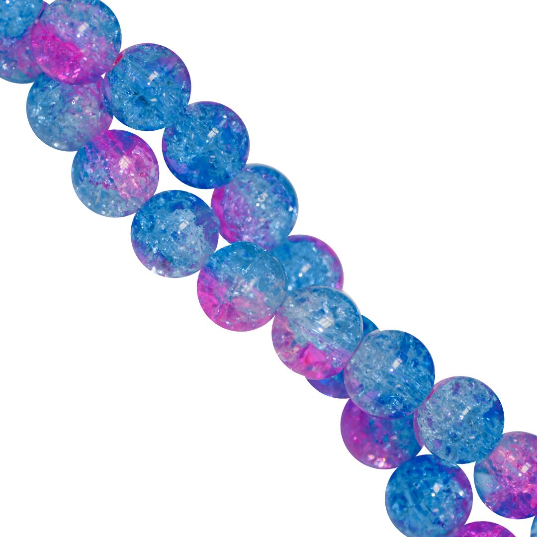 Marble Style Glass Beads, Cracked, 6mm, Approx 130 pcs per strand, Available in Multiple Colours