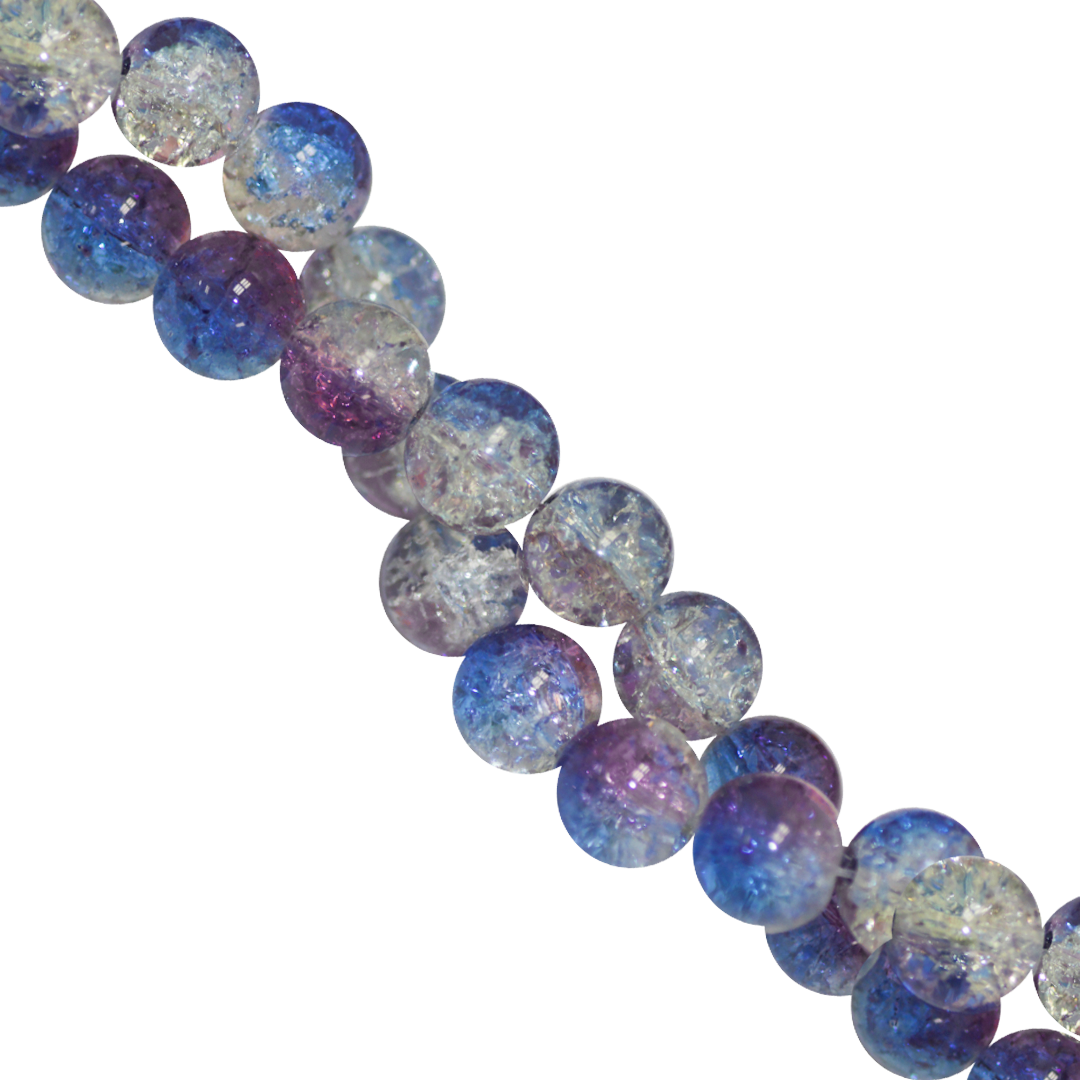 Marble Style Glass Beads, Cracked, 10mm, Approx 80 pcs per strand, Available in Multiple Colours