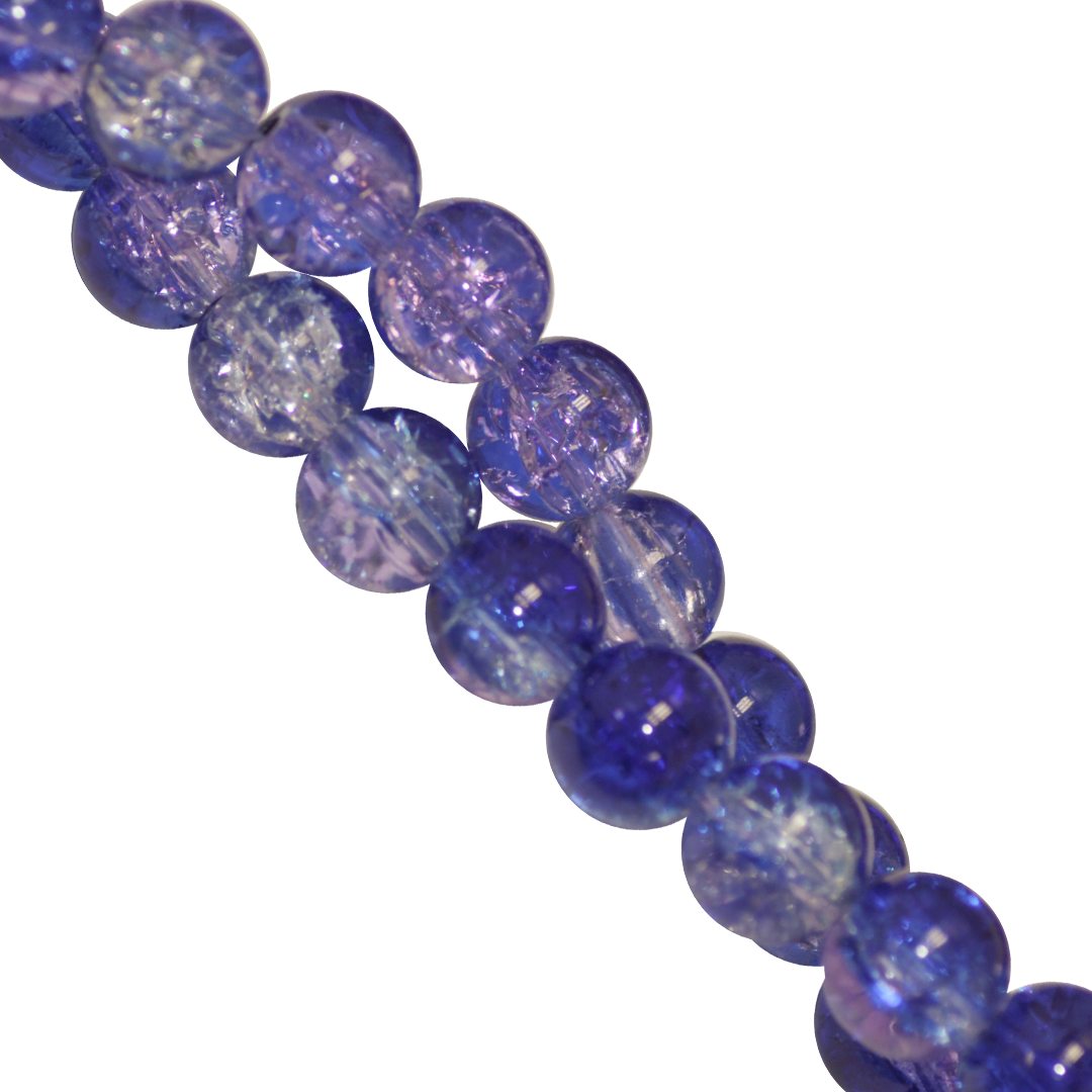 Marble Style Glass Beads, Cracked, 10mm, Approx 80 pcs per strand, Available in Multiple Colours